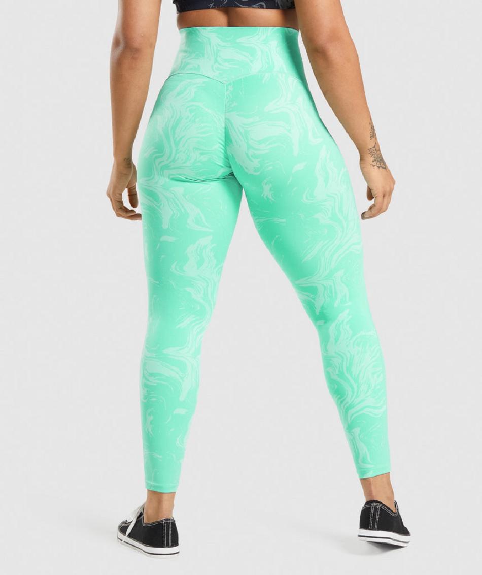 Leggins Gymshark Gs Power High Rise Mujer Turquesa Claro | CO 2877ILH